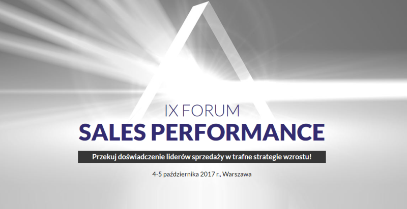 4-5.10.2017 IX Forum Sales Performance 2017 Warszawa 