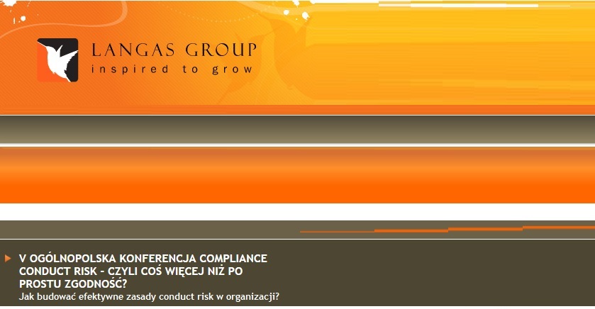 V Ogólnopolska Konferencja Compliance Conduct Risk - Czyli Coś Więcej Niż Po Prostu Zgodność? 2016 