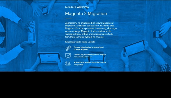 Spotkanie biznesowe Magento 2 Migration 2016