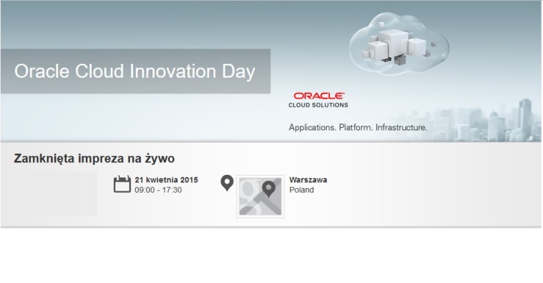 Konferencja Oracle Cloud Innovation Day 2015