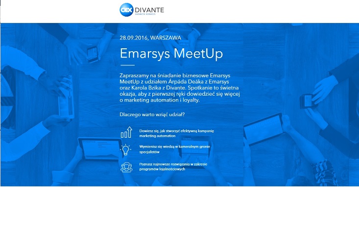 Warsztaty biznesowe marketing automation i loyalty Emarsys MeetUp 2016 