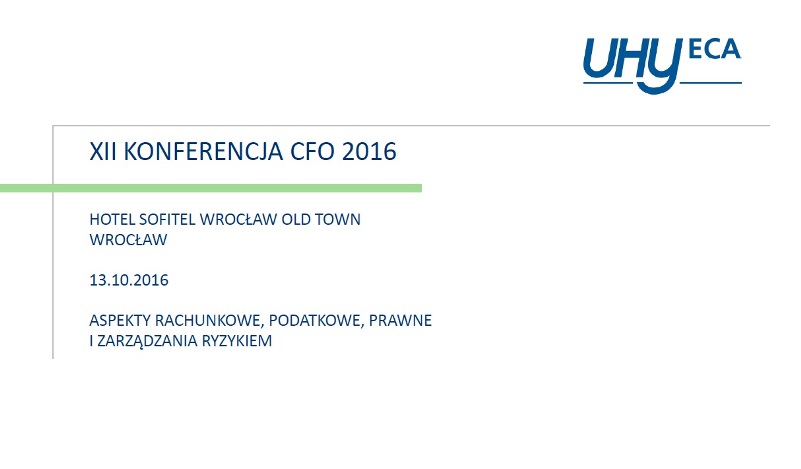  XII Knferencja CFO 2016