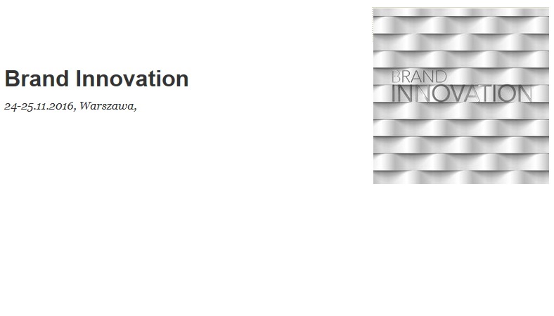 Konferencja Brand Innovation 2016
