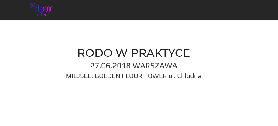 27.06.2018 Konferencja RODO w praktyce 2018 Warszawa