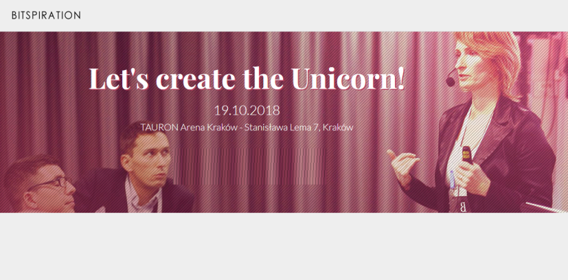 19.10.2018 Konferencja Bitspiration 2018 Let's create the Unicorn! Kraków 