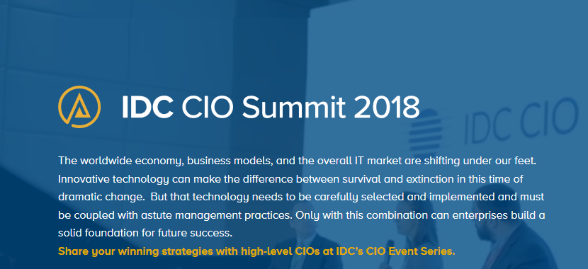 25.10.2018 Konferencja IDC CIO Summit 2018 Warszawa 