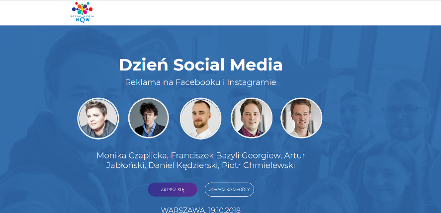 19.10.2018 Konferencja Dzień Social Media Reklama na Facebooku i Instagramie 2018 Warszawa