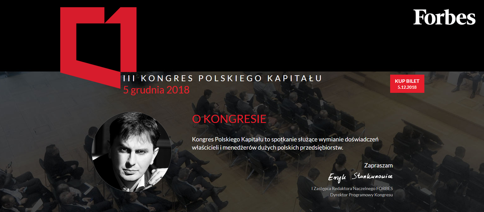 5.12.2018 III Kongres Polskiego Kapitału 2018 Warszawa 