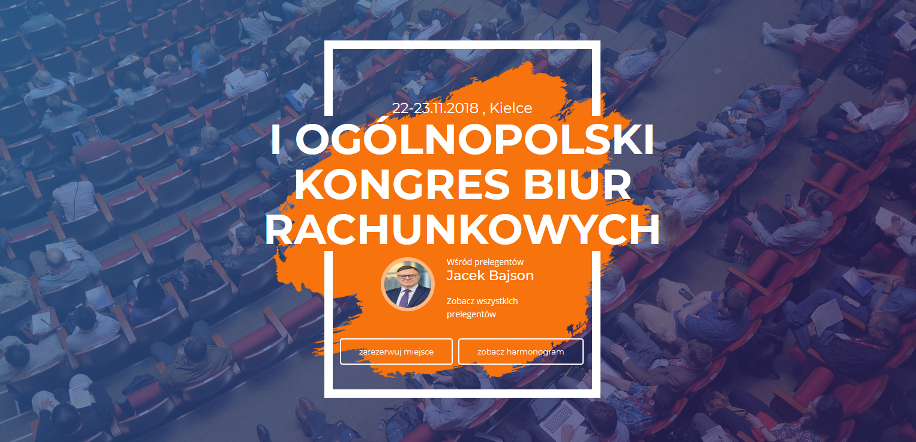 22-23.11.2018 I Ogólnopolski Kongres Biur Rachunkowych 2018 Kielce 