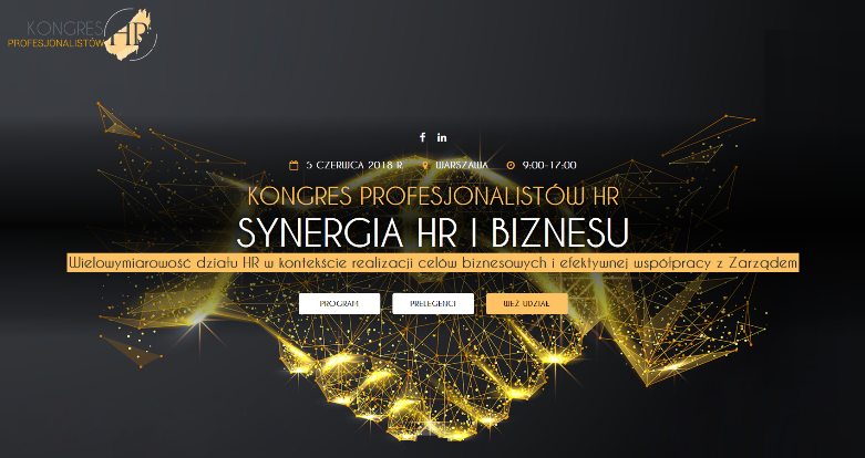 5.06.2018 Kongres Profesjonalistów HR Synergia HR i Biznesu 2018 Warszawa 