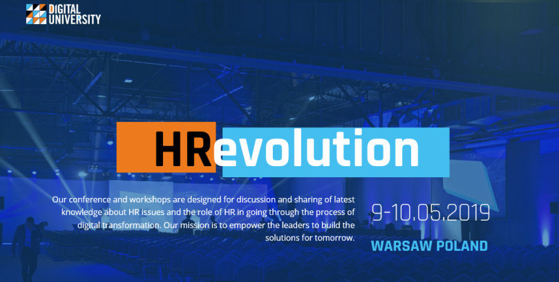9-10.05.2019 Konferencja HR evolution 2019 Warszawa 