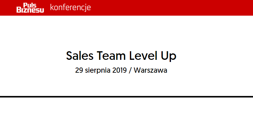 29.08.2019 V Konferencja Sales Team level up 2019 Warszawa