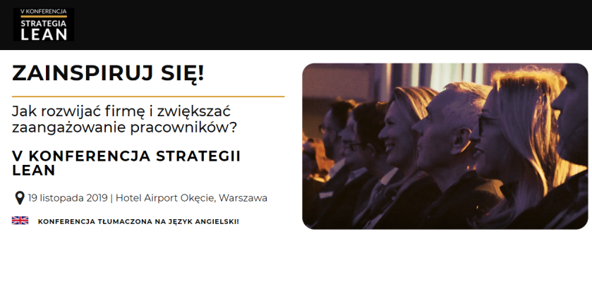 19.11.2019 V Konferencje Strategii Lean 2019 Warszawa 