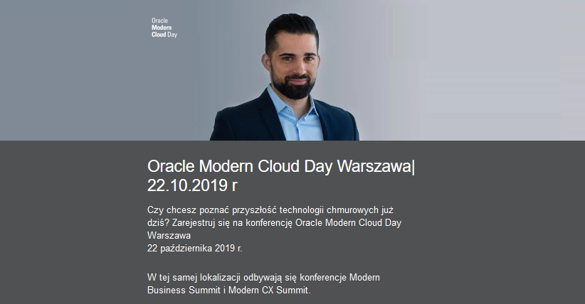 22.10.2019 Konferencja Oracle Modern Cloud Day Warszawa 2019 
