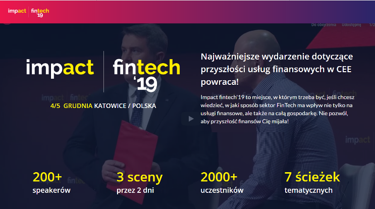 4-5.12.2019 Konferencja Impact fintech’19 2019 Katowice 