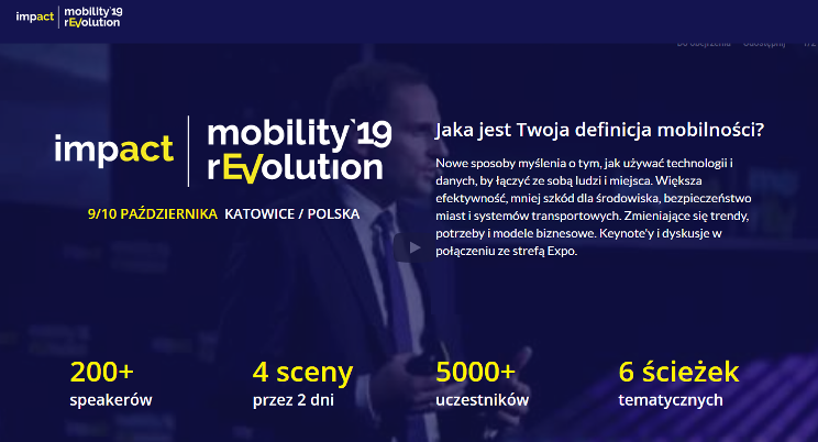 9-10.10.2019 Konferencja Impact mobility rEVolution’19 2019 Katowice 