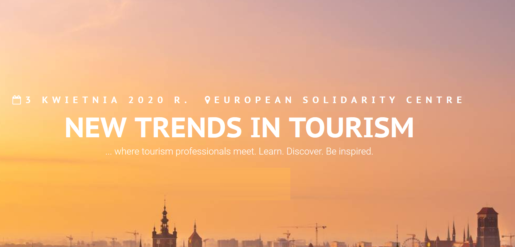 3.04.2020 Konferencja New Trends in Tourism 2020 Gdańsk 